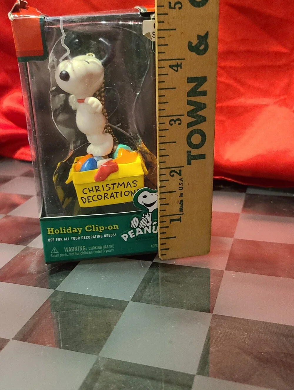 Peanuts Snoopy Clip-On Ornament - White, Yellow, Red, Blue, Orange